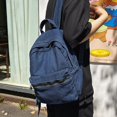 thumbnail image 4 of Mochila vaquera clásica con cremallera e hilo de coser informal de gran venta para mujer 2024, nueva moda, versátil, bolso de hombro de gran capacidad, 4 of 5