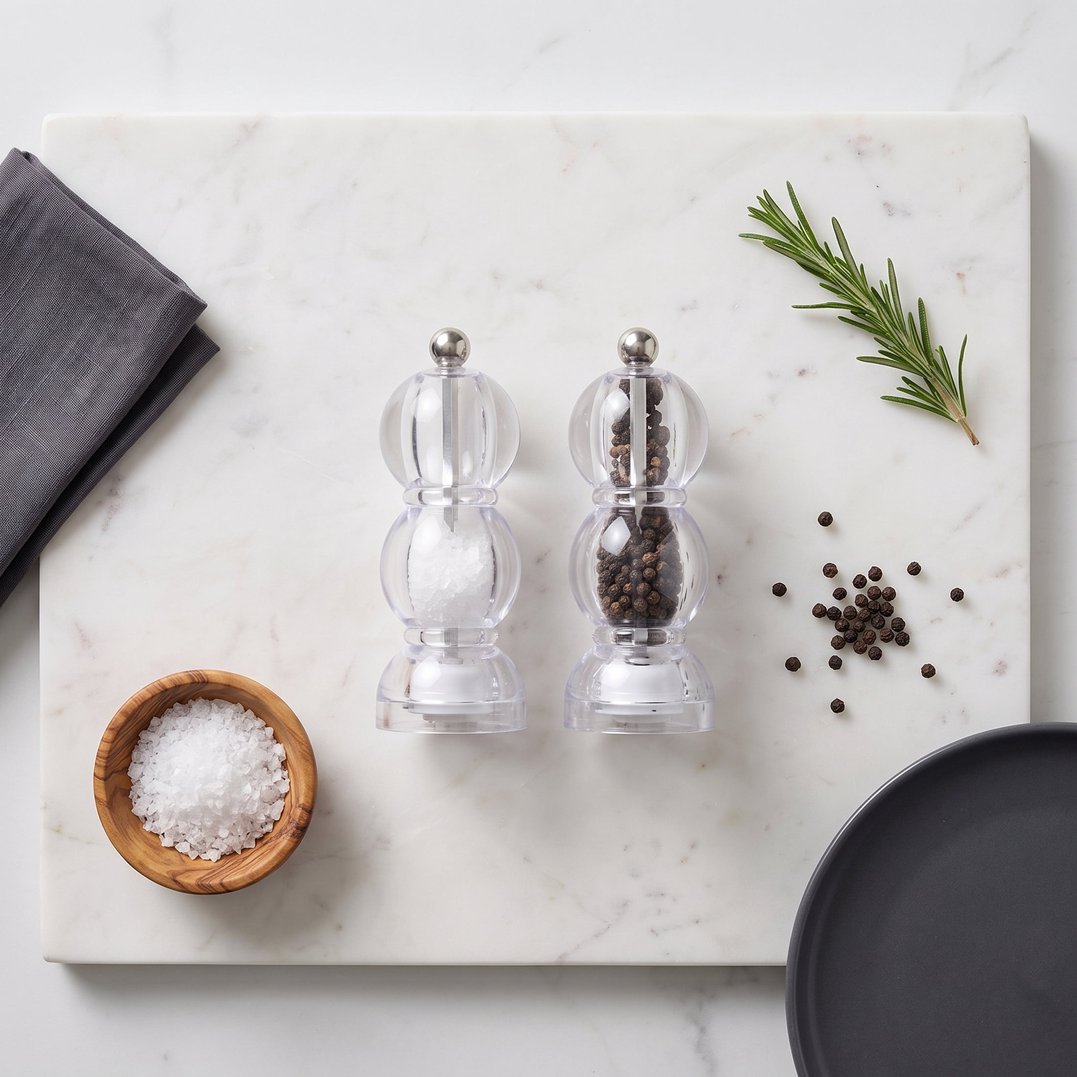 Cook with Color Acrylic Salt and Pepper Grinder Set - 2 Pack