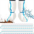 thumbnail image 1 of 32 unidades de cubrezapatos desechables y cubrezapatos largos de plástico impermeables para hombres y mujeres., 1 of 4