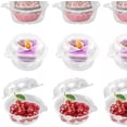 thumbnail image 3 of Juego de 50 unidades de plástico individual para magdalenas con tapa, soportes de plástico transparente para magdalenas, Con Domo Estándar Cupcake Caja Individual Tapa,cajas para pasteles, 3 of 4