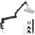 thumbnail image 1 of CAHAYA Bras de Perche de Microphone - Bras de Micro Réglable avec Poteau d'Extension de 3,5 Pouces, Compatible avec Shure SM7B, BlueYeti, FIFINE, Hyp, 1 of 8