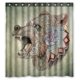 thumbnail image 1 of ABPHQTO Dotwork Tattoo Head Enraged Bear Cortina de ducha de poliéster impermeable y ganchos 160x180 cm, 1 of 1