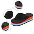 thumbnail image 6 of HNMKIU Platform Flip Flops Women Black High Heel Summer Comfortable for Wide Feet Comfy Slippers for Women Z03_Black,6, 6 of 8