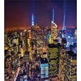 thumbnail image 3 of New York Duvet Cover Set, Aerial Cityscape Landmark Fourth of July Independence Penthouse Modern Image, Decorative 3 Piece Bedding Set with 2 Pillow Shams, Queen Size, Purple Yellow, by Ambesonne, 3 of 3