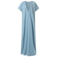 thumbnail image 6 of Sngxgn Women's Dresses Ribbed Long Sleeve Square Neck Tops Mini Dress(Blue,L), 6 of 8