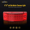 thumbnail image 2 of Partsam 2Pcs Red 6" LED Rectangle Side Marker and Clearance Trailer Lights 21 Diodes with Reflectors Waterproof 12V Sealed 6x2 Rectangular Led Stop Turn Tail Brake Lights Dual Mode, 2 of 6