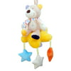 Baby Wind-up Musical Stuffed Animal Stroller Crib Hanging Bell with Music Box Plush Toy Gift for Infant