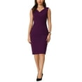 thumbnail image 2 of INSPIRE CHIC Women's Sleeveless Sheath Dresses Elegant Sweetheart Neck Pencil Dress, 2 of 6