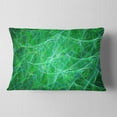 thumbnail image 2 of Designart Mystic Green Fractal Veins - Abstract Throw Pillow - 12x20, 2 of 5