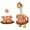 A, variant on Thanksgiving Turkey Themed Porch Goose Clothing 23 Inch Brown Polyester Yard Decoration