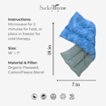 thumbnail image 5 of Sacksy Thyme Microwavable Heating Pad, Moist Heat Therapy Relief, Organic Herbs, Cotton/Fleece, Large 18"x7", 5 of 6