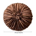thumbnail image 3 of Round Velvet Throw Pillow, Ruched Decorative Cushion, Pleated Rosette Accent Pillow With Soft Filled Center, Sofa Bed Chair Window Seat Home Decoration Cushion, 3 of 6