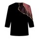 thumbnail image 5 of Camisas Para Mujer Moda Casual Manga 3/4 Botón Camiseta Cuello Redondo Estampado Top Blusa Odeerbi ODB125859, 5 of 5