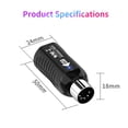 thumbnail image 2 of TFixol Ultra-Low Latency Wireless MIDI Adapter for Keyboards, Guitars, and Wind Controllers with Built-In Mute Function, 2.4GHz Frequency, 10m Range, Rechargeable Battery, 48-Hour Playtime, Compact, 2 of 7
