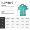 thumbnail image 5 of Sikiie Turquoise Wooden2 Print Men's Hawaiian Shirt, Summer Beach Button Pocket Short Sleeve T-Shirt,Small, 5 of 7