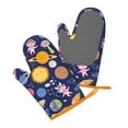 thumbnail image 3 of XMXT Silicone Oven Mitts, Childhood Cartoon Universe Thickened Non-Slip Oven Gloves, 2 Pcs, 3 of 9