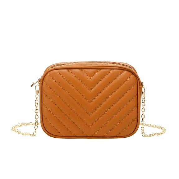 GASTROPOD Small Crossbody Purses for Women Quilted Shoulder Handbags Trendy Clutch Tote Camera Bag Brown Clutch