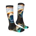 thumbnail image 4 of Lsque Dog Underwater Adventure Printed Crew Socks Men's Women's LightWeight Thin Casual Calf Socks ,Knee High Socks,Cotton Socks, 4 of 9