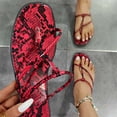 thumbnail image 1 of Sandalias planas de verano para mujer, zapatillas multicolores, zapatos de playa para el hogar Wmkox8yii  hj789, 1 of 2