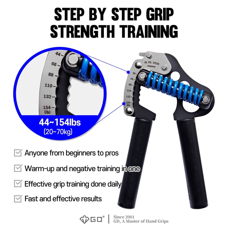 GD IRON GRIP 70(P) Adjustable Hand Grip, 44~154lbs Grip Trainer