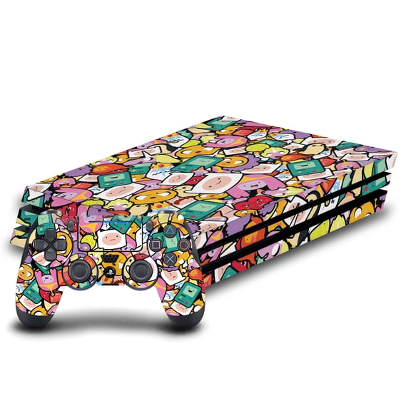 Head Case Designs Officially Licensed Adventure Time Graphics Pattern Vinyl Sticker Skin Decal Cover Compatible with Sony PS4 Pro Bundle