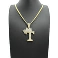 thumbnail image 3 of Stone Filled Initial Letter T Pendant 3mm 24" Cuban Chain Hip Hop Fashion Necklace, 3 of 3