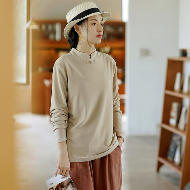 Ropa interior de mujer, camisa de otoño e invierno, ropa interior de mujer, estilo retro con hebilla a juego