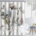 thumbnail image 4 of Waterproof Polyester Shower Curtain with Hooks | Digital Printed Multicolor Bathroom Partition Fabric | No Punching Installation | Easy Clean Mold Resistant | 4 Sizes for Home Bath Spa Use, 4 of 6