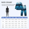 thumbnail image 4 of Balery Ocean Dolphin Fish School Pijama para Hombre de Dos Piezas con Manga Larga, Conjunto de Dormir y Descanso Suave con Bolsillos-Medium, 4 of 7