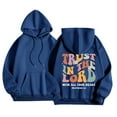 thumbnail image 5 of LEKDFST Trust In The Lord Christian Hoodies for Women Faith Religious God Sweatshirt Trendy Y2K Long Sleeve Pullover Dark Blue XL, 5 of 8