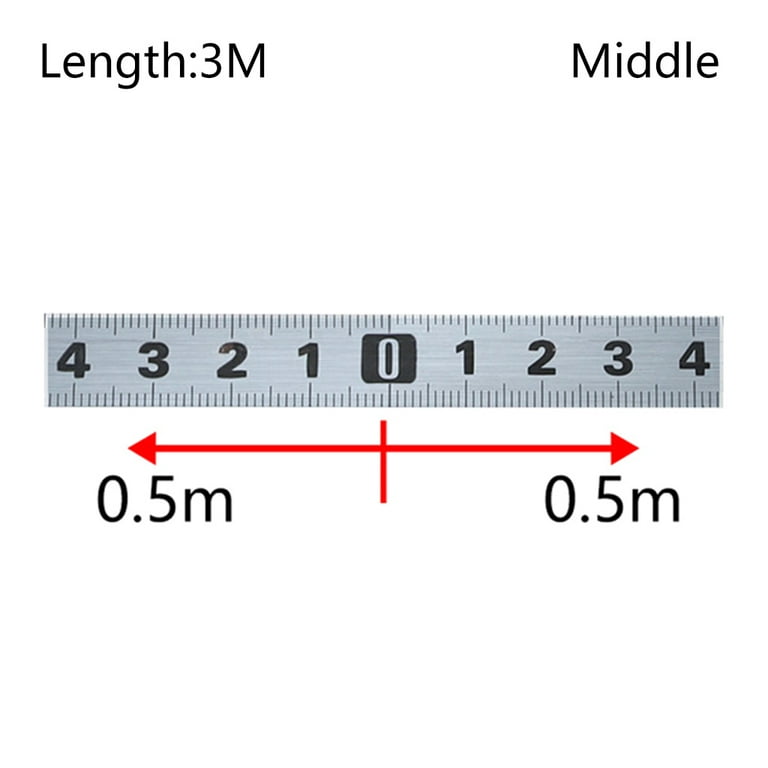 Metric Steel Miter Track Tape Measure 0.5'' Self Adhesive Scale