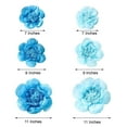 thumbnail image 3 of Efavormart 6 Pack Periwinkle & Turquoise Assorted Size Giant Paper Peony Flowers Decor for Centerpieces Arrangement - 7" | 9" | 11", 3 of 11