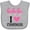 AC-Heather Grey, variant on Inktastic I Love Flamingos Pink Bird Girls Baby Bib