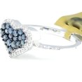 thumbnail image 2 of Blue Diamond Heart Ring set in 10K White Gold (0.70 Ct), 2 of 5