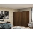 thumbnail image 2 of Manhattan Comfort Mulberry 2-Piece Wood Corner Wardrobe Closet in Brown, 2 of 11