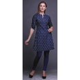 thumbnail image 2 of Bimba Kurtis Court pour Dames Imprimé Col Mandarin Robe à Manches Retroussables, 2 of 6