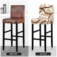 thumbnail image 6 of Bar Stool Cover Printed,Dining Chair Slipcovers Removable Washable Anti-Dust Stretchy Modern Spandex Pub Chair Protector Cover for Bar Kitchen Counter Stool-2 Pcs-K, 6 of 7