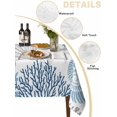 thumbnail image 2 of Blue Grey Coastal Table Cloth, Summer Beach Coral Shell Starfish Waterproof Tablecloth for Rectangle Tables, Reusable Washable Fabric Table Cover for Restaurant Kitchen Dining Tables 54"x108", 2 of 6