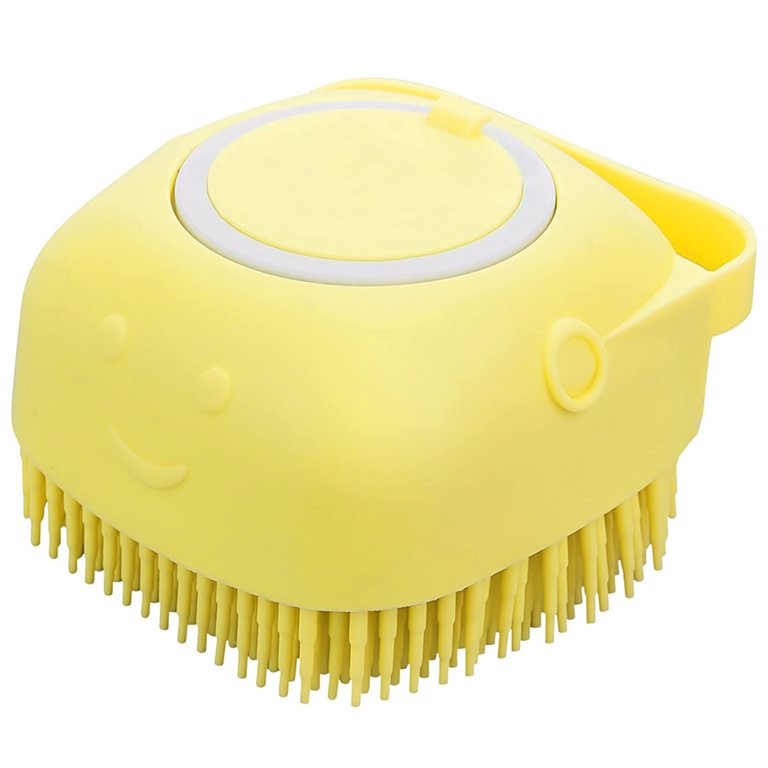 Pet Silicone Shower Brush With Soap Dispenser