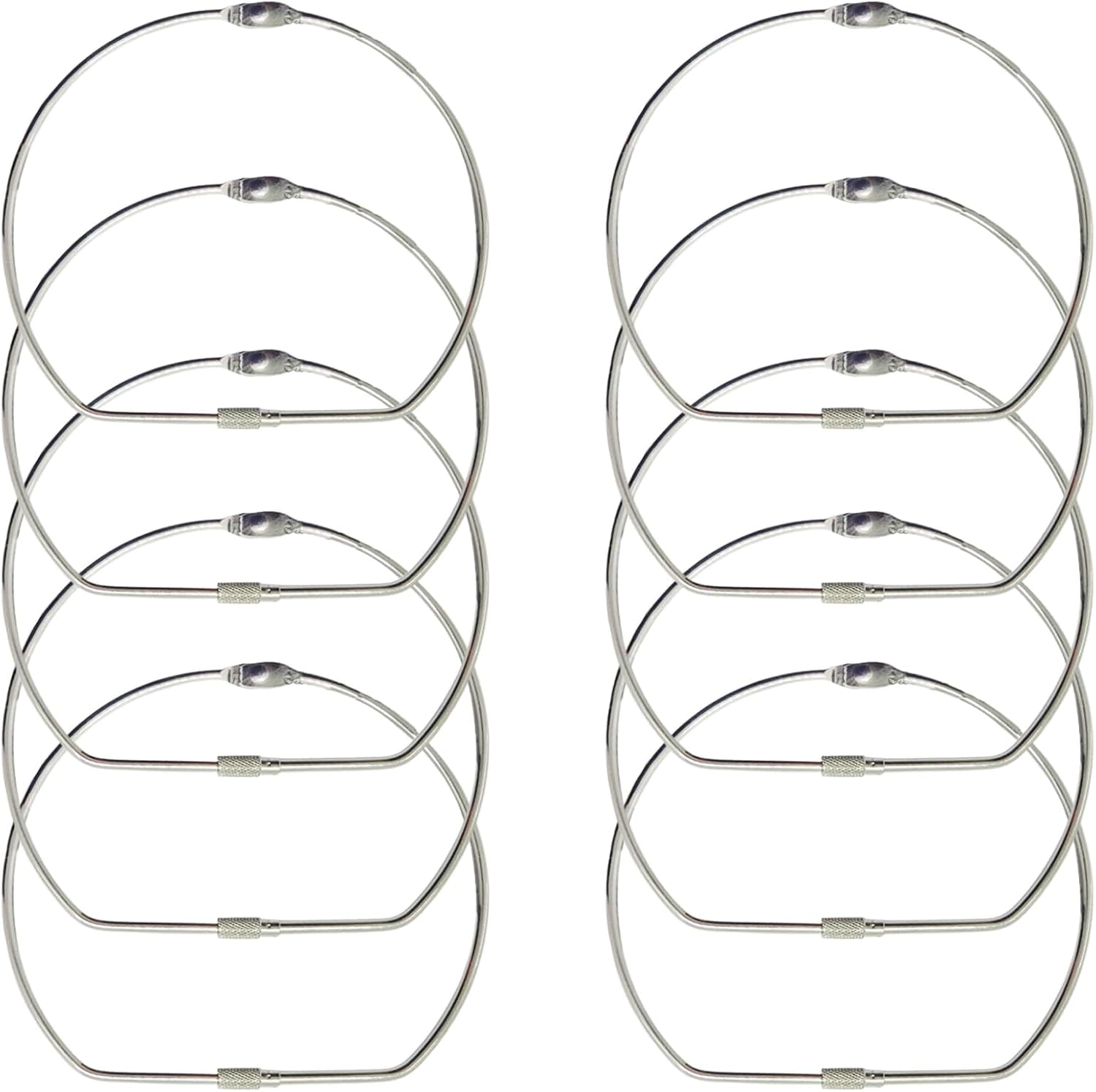 Loose Leaf Binder Rings:10PCS D-Shaped Metal Rings for Crafts,Easy Locking and Opening,Binder Ring for Index Cards,Sample Arrangement,Book Rings, Key Rings (3 inch)