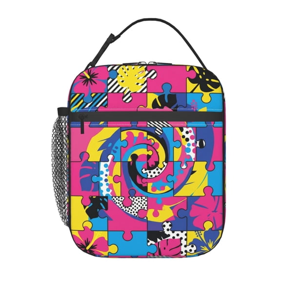 Flower Lunch Bag,Lunch Box For Women Men,Reusable Insulated Lunch Tote,Leakproof Lunch Cooler For Work,Picnic,Camping