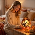 thumbnail image 6 of 6.3“ Ghost Reading Book Resin Statue with Led Light - Halloween Decor Tabletop Figurine for Home Cozy Bedroom Nightstand, Cute Halloween Decorations Table Centerpiece, Halloween Decor Indoor Tabletop, 6 of 7