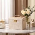 thumbnail image 3 of Casegrace Large Jewelry Box Organizer Girls PU Leather Drawer Boxes Earrings Ring Necklace Storage Case, 3 of 12