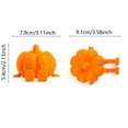 thumbnail image 3 of 3D Articulated Sitting Pumpkin Statue for Halloween Fall Home Garden Kitchen Table Model Decorative Figurine Topadorn, 3 of 4