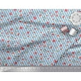 thumbnail image 2 of Soimoi Blue Rayon Fabric Leaves & Floral Stripe Fabric Prints By Yard 56 Inch Wide, 2 of 3
