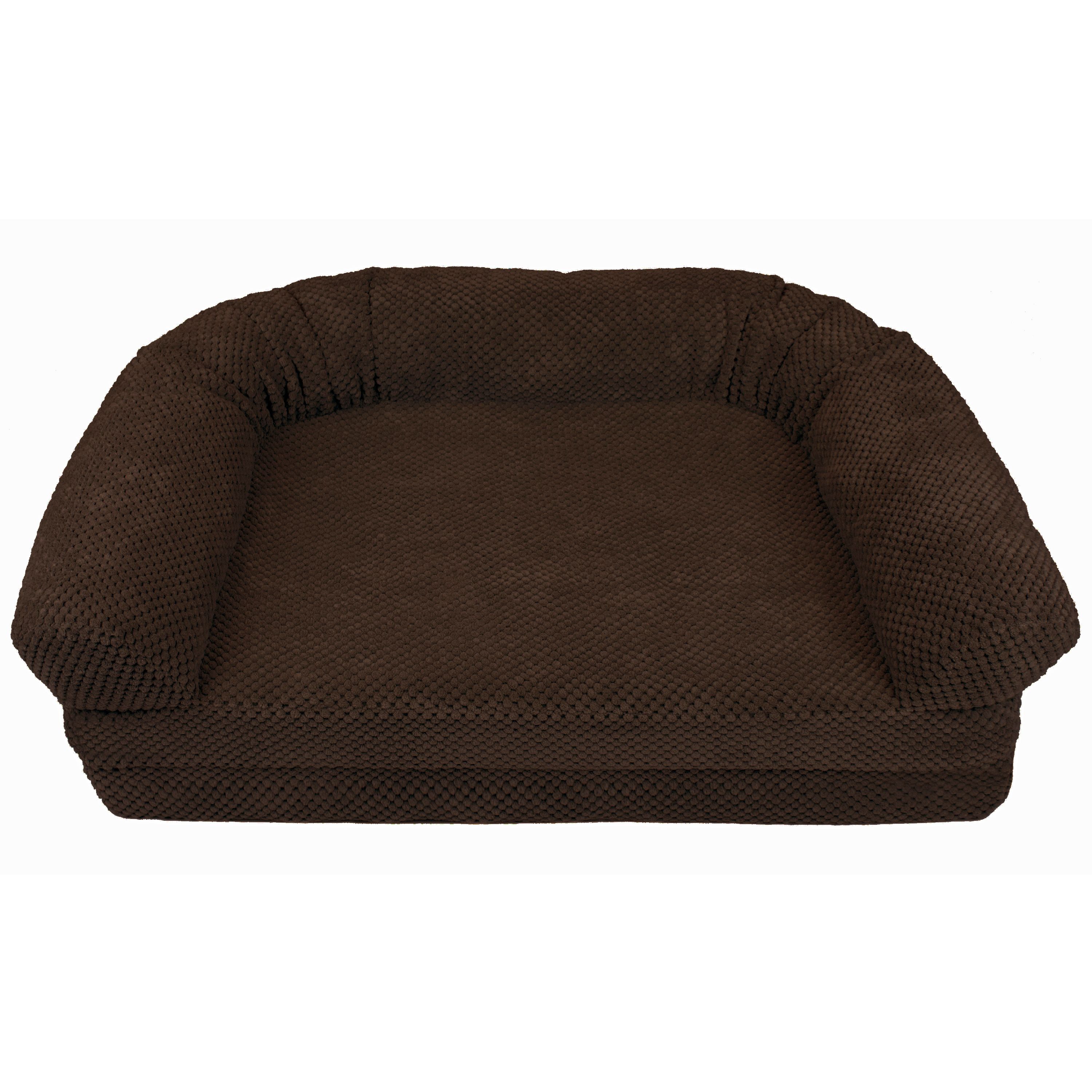 Precious Tails Chenille Round Sofa Fold Out Orthopedic Dog Bed