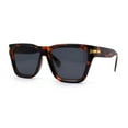thumbnail image 2 of Womens Mod Square Large Cat Eye Beveled Plastic Sunglasses Tortoise Black, 2 of 4