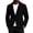 Black, variant on Men’s Corduroy Blazer Jacket Vintage Button Down Casual Work Wear Notch Lapel Black L