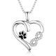 thumbnail image 1 of Collar Cadena de mujer Plata 925 Estampado de pata de animal Amor sin límites, 1 of 4