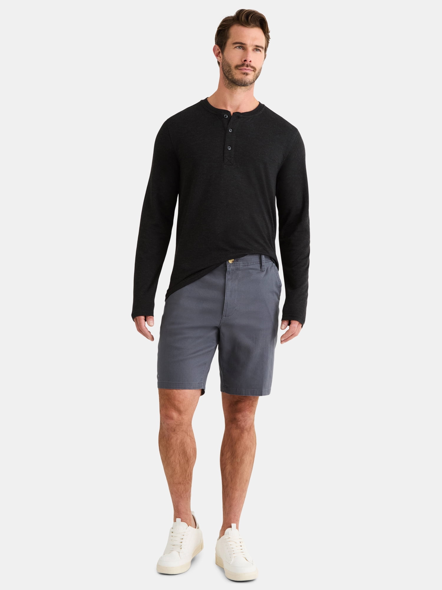 George Men's& Big Men's Double Knit Henley, Sizes S-3XL